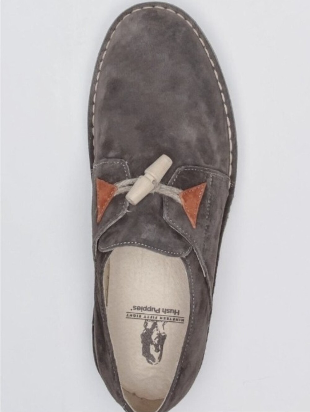 Hush Puppies Suede Mens Shoes Brown US Size 9 Natural Button Up MINT Condition